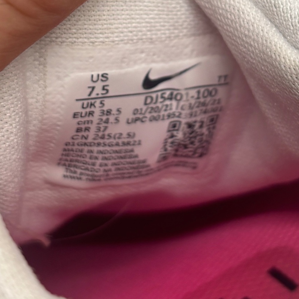 Nike Air Zoom Pegasus 38 Women’s 7.5 White Pink Running Shoes Athletic Trainers - Picture 11 of 11